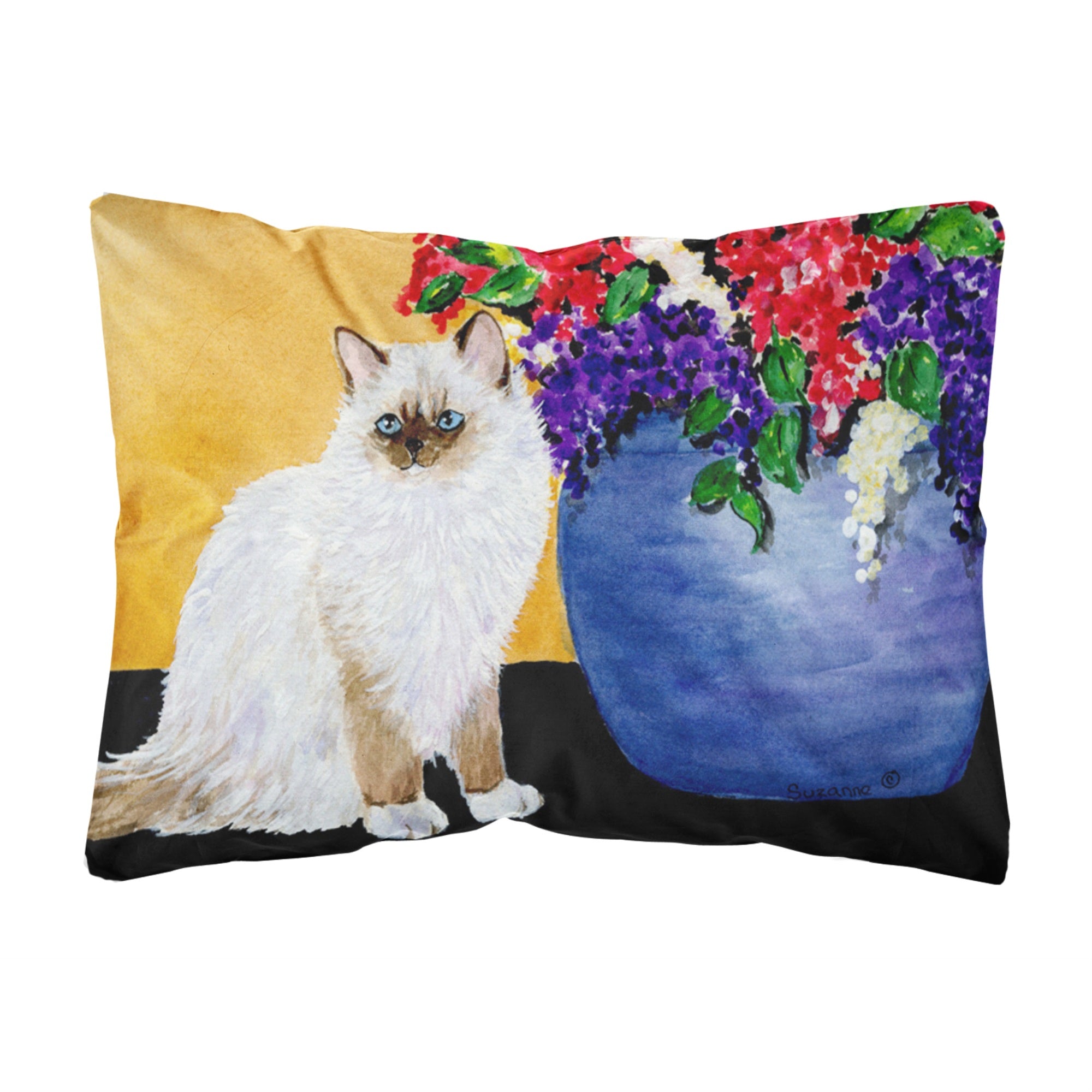 'Caroline'S Treasures Ss8604Pw1216 Cat - Ragdoll Decorative Canvas Fabric Pillow, Large, Multicolor'