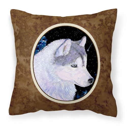 'Caroline'S Treasures Ss8617Pw1414 Siberian Husky Decorative Canvas Fabric Pillow, Large, Multicolor'