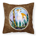 'Caroline'S Treasures Ss8662Pw1414 Whippet Decorative Canvas Fabric Pillow, Large, Multicolor'