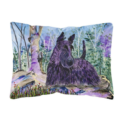 'Caroline'S Treasures Ss8666Pw1216 Scottish Terrier Decorative Canvas Fabric Pillow, Large, Multicolor'