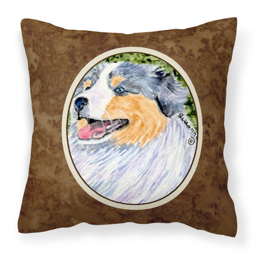 'Caroline'S Treasures Ss8736Pw1414 Australian Shepherd Decorative Canvas Fabric Pillow, Large, Multicolor'