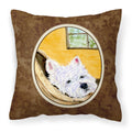 'Caroline'S Treasures Ss8785Pw1414 Westie Decorative Canvas Fabric Pillow, Large, Multicolor'