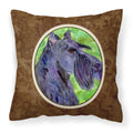 'Caroline'S Treasures Ss8792Pw1414 Scottish Terrier Decorative Canvas Fabric Pillow, Large, Multicolor'