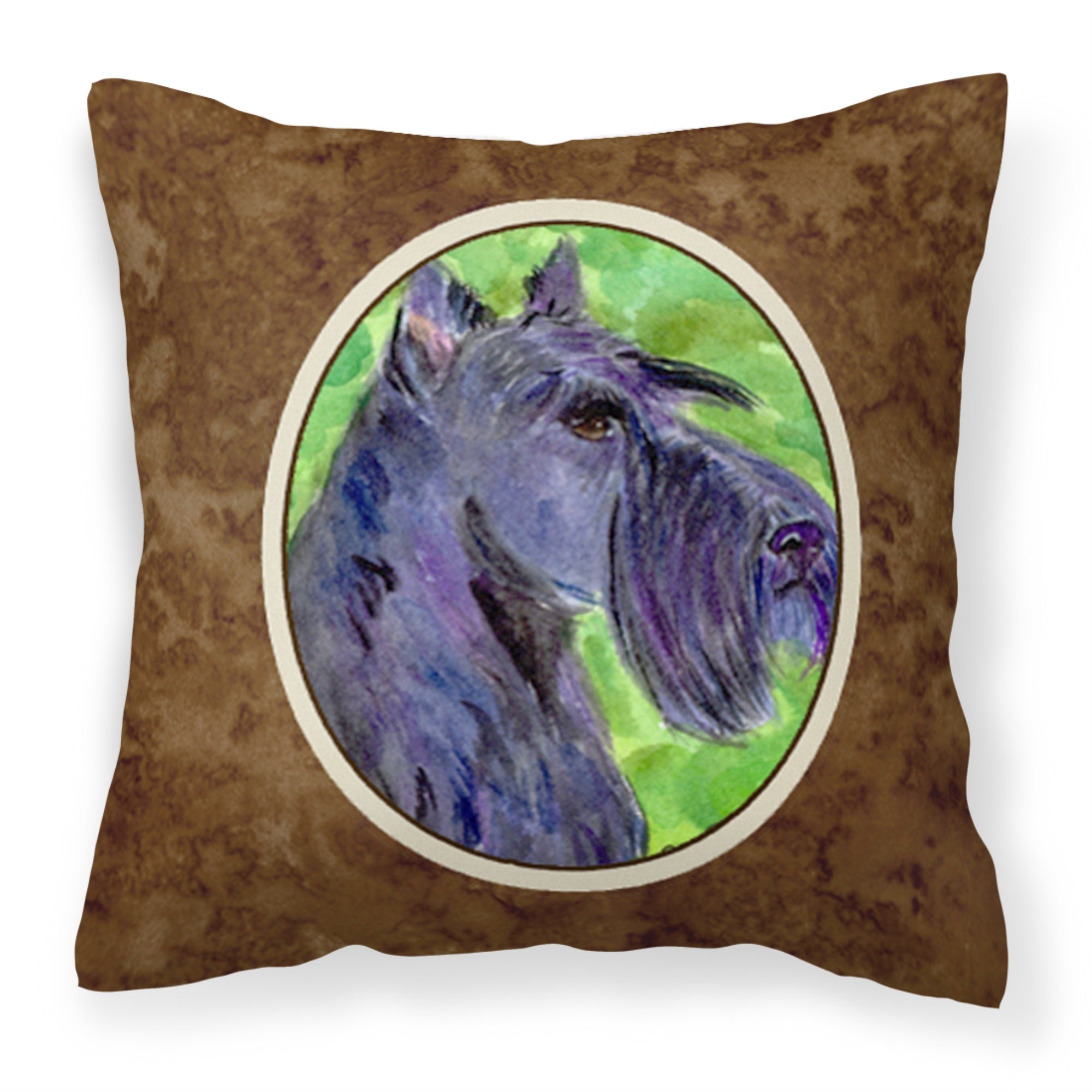 'Caroline'S Treasures Ss8792Pw1414 Scottish Terrier Decorative Canvas Fabric Pillow, Large, Multicolor'