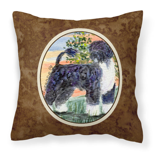 'Caroline'S Treasures Ss8855Pw1414 Portuguese Water Dog Decorative Canvas Fabric Pillow, Large, Multicolor'