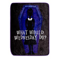 Addams Family Wednesday What Would Wednesday Do Raschel Throw Blanket  45 X 60 Inches