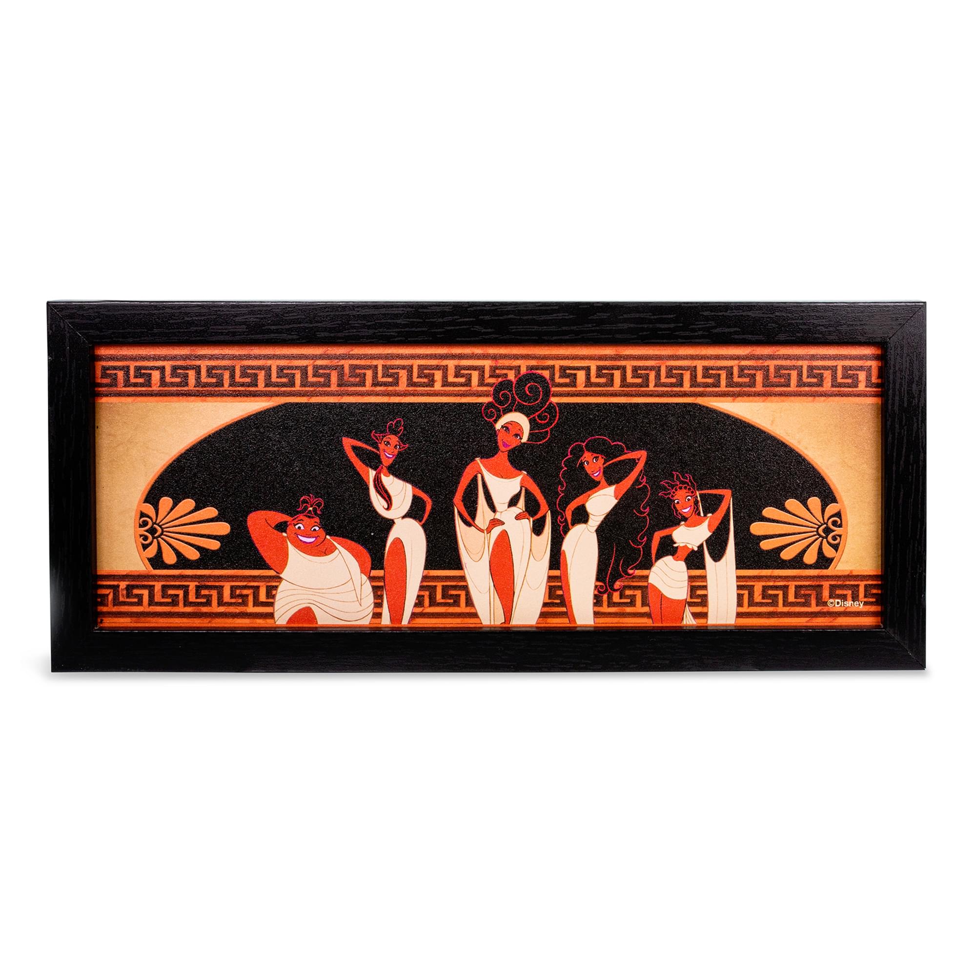 Disney Hercules Muses Pose Hanging Sign gel coat Framed Wall Art