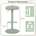 Adjustable Bar Stools Set of 2 with Padded Seat