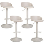 Adjustable Swivel Bar Stools Set of 4 with Back & Footrest