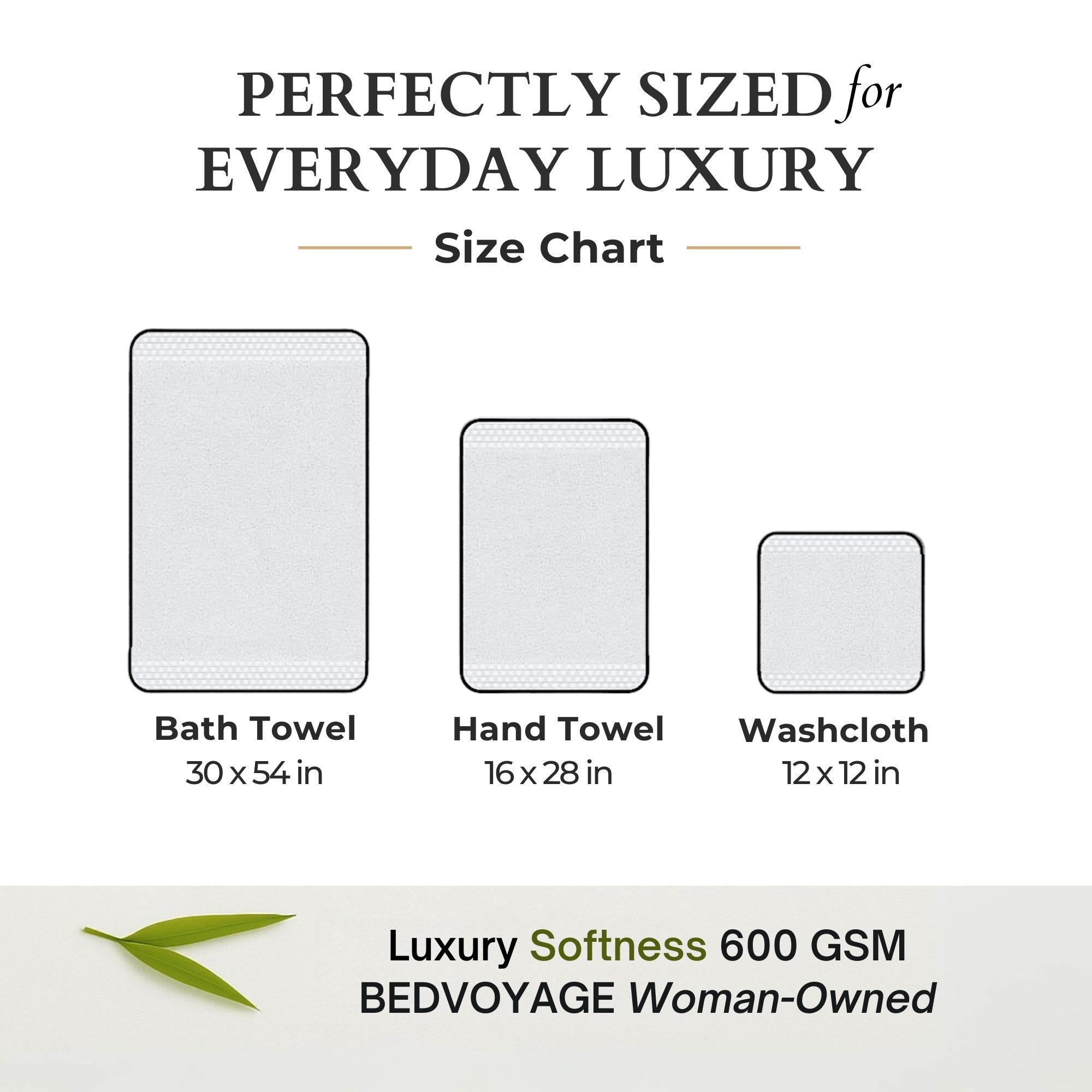 Bamboo Cotton Spa Towel Set - Viscose from Bamboo + Cotton - 6pc Set - Cloud