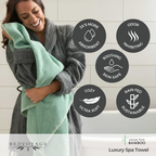 Quick-Drying Bamboo Spa Bath Towel - Viscose from Bamboo + Cotton - Seaglass