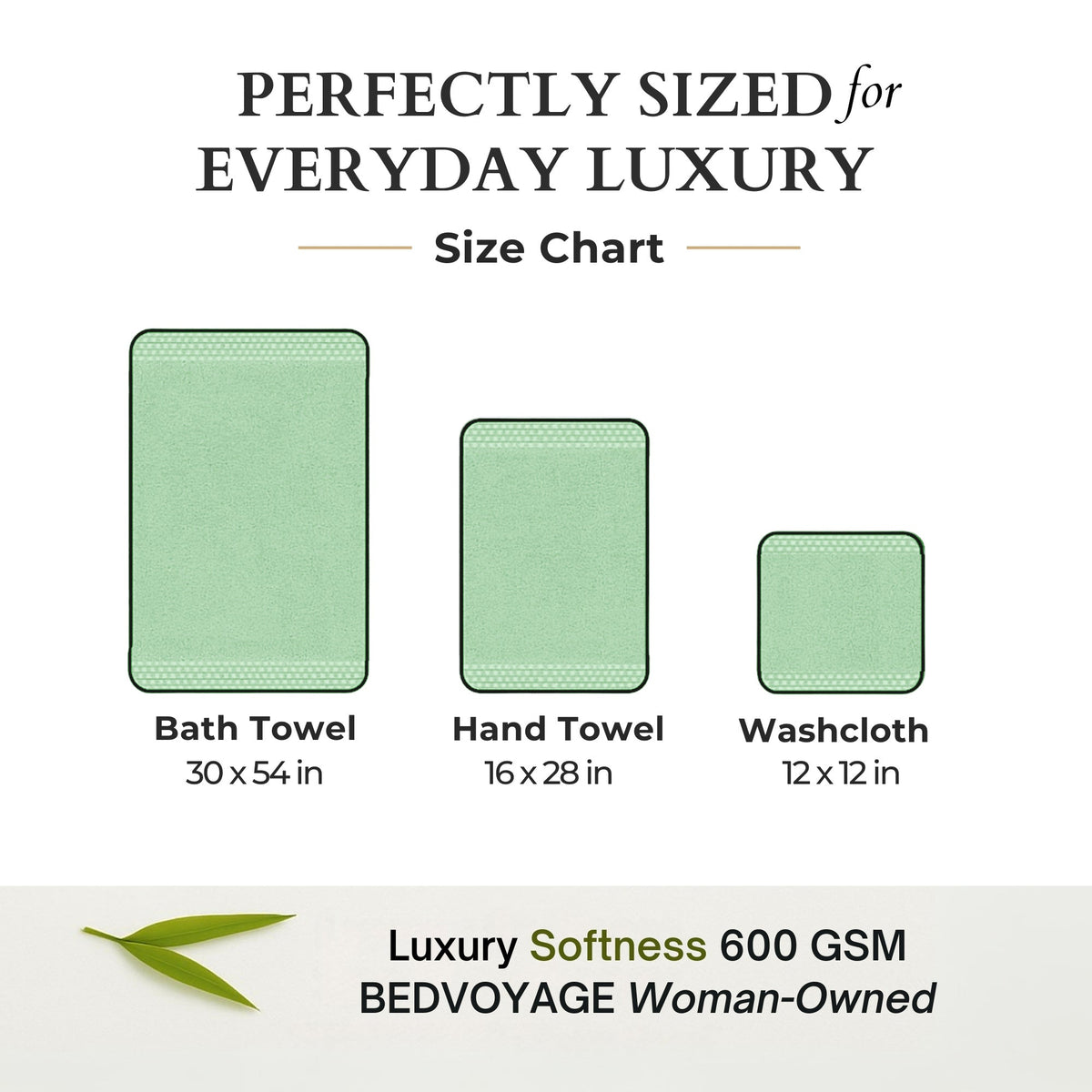 Quick-Drying Bamboo Spa Bath Towel - Viscose from Bamboo + Cotton - Seaglass
