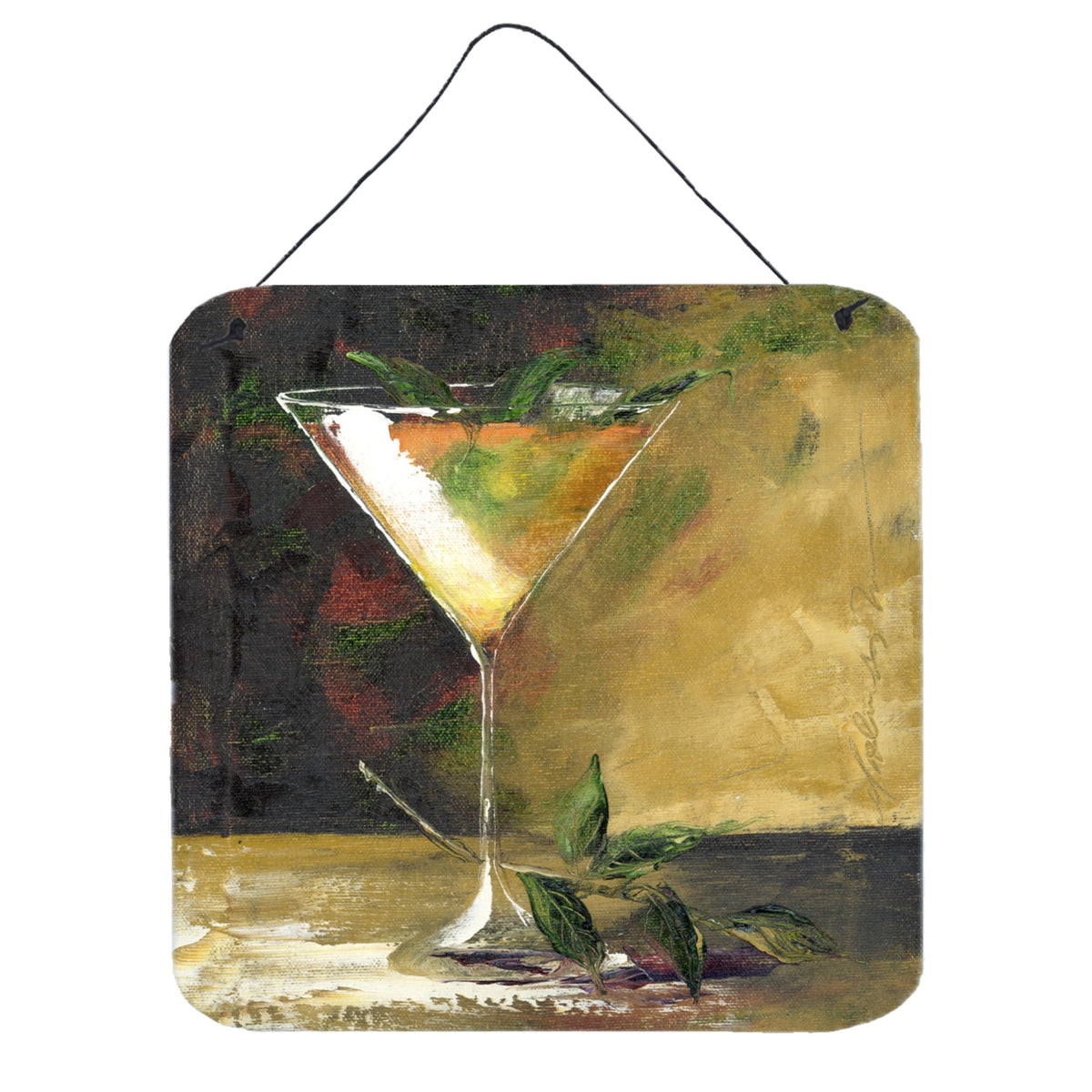 CarolineS Treasures Stinger Martini By Malenda Trick Wall Or Door Hanging Prints Tmtr0032Ds66, 6Hx6W, Multicolor