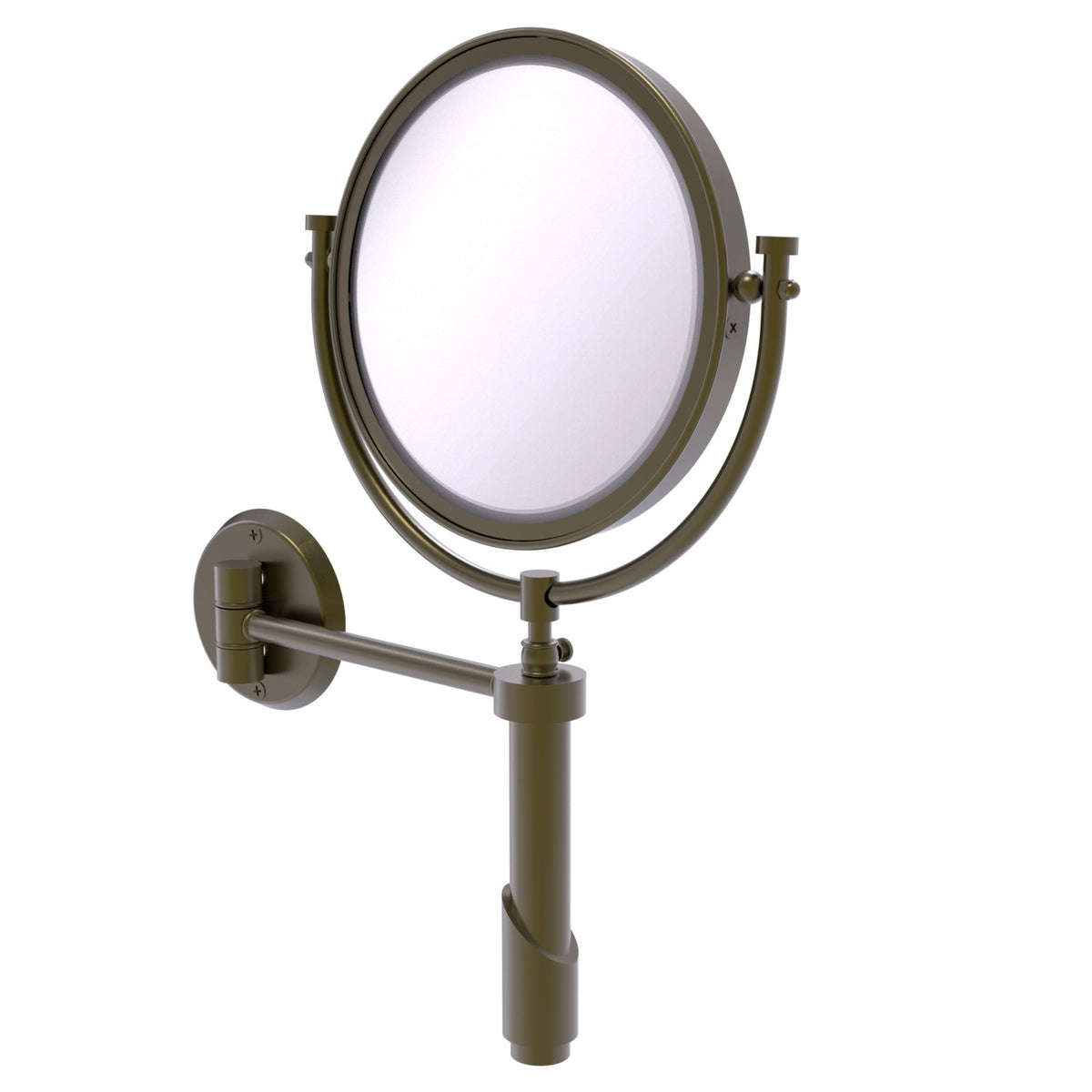 Tribecca Collection Wall Mounted Makeup Mirror 8 Inch Diameter With 5X Magnification  Trm8/5Xabr