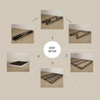 Twin size 8-inch Metal Frame Box-Spring Mattress Foundation with Cover