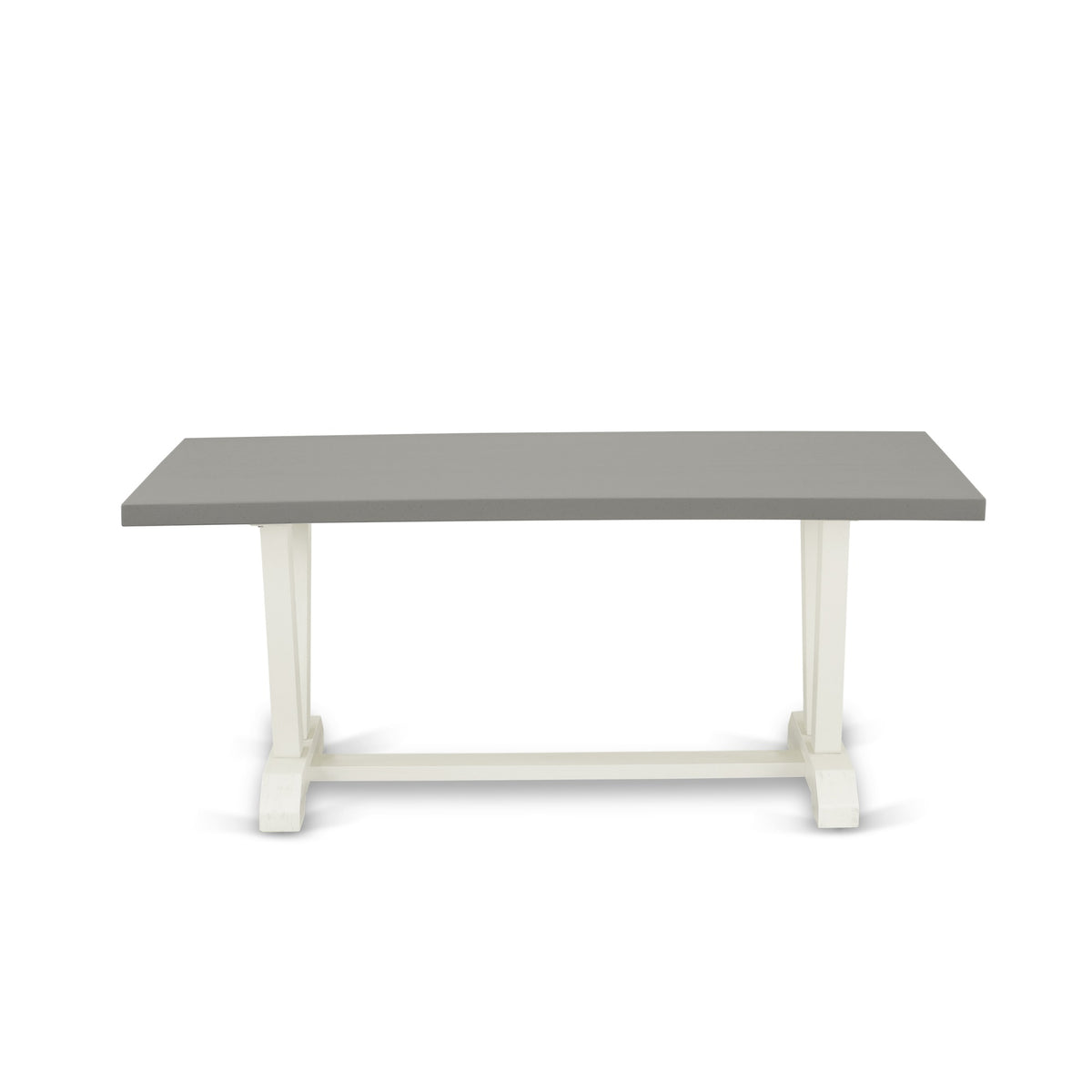 East West Furniture 9Piece Dining Room Table Set 8 Kitchen Parson Chairs With Baby Blue Linen Fabric Seat And Button Tufted Ch