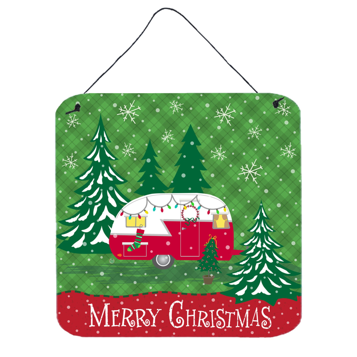 CarolineS Treasures Christmas Vintage Glamping Trailer Wall Or Door Hanging Prints Vha3018Ds66, 6 Inch  Inch  X 6 Inch  Inch , Multicolor