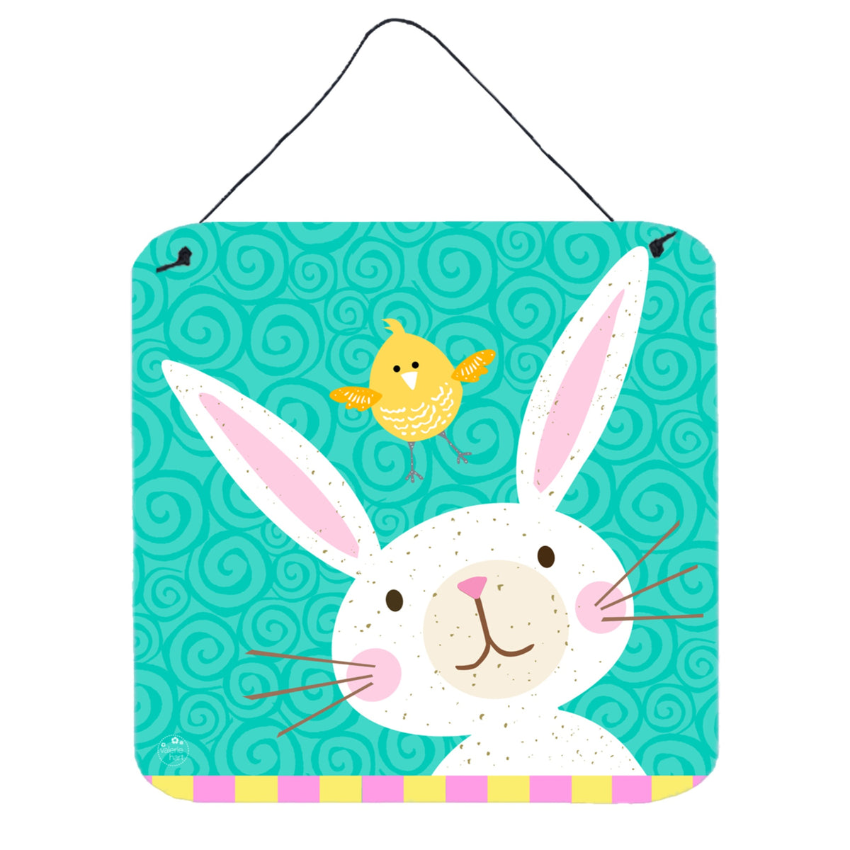 CarolineS Treasures Happy Easter Rabbit Wall Or Door Hanging Prints, Multicolor