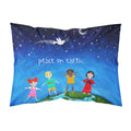 'Caroline'S Treasures Peace On Earth Fabric Standard Pillowcase, Multicolor'