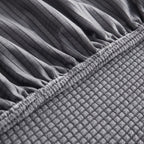 Grid Textured Stretch Sofa Cover, Soft Elastic Slipcover for Couch Protection