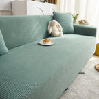 Grid Textured Stretch Sofa Cover, Soft Elastic Slipcover for Couch Protection