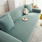 Grid Textured Stretch Sofa Cover, Soft Elastic Slipcover for Couch Protection