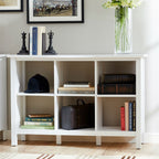 Adjustable Shelf 6-Cube Bookcase Storage Unit Sideboard in White
