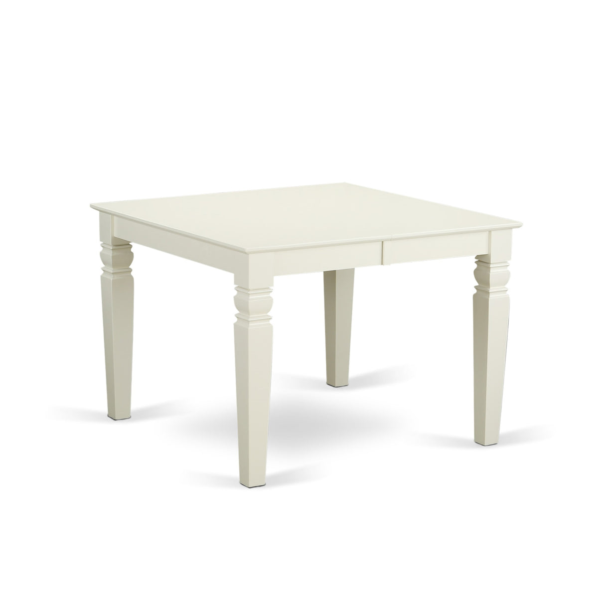 Inch Stylish 7Pc Dinette Set: Rectangular Table With Butterfly Leaf & 6 Parson Chairs In White Finish. Perfect For Family Gatherings