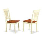 East West Furniture WEPL7-BMK-W 7 Piece Dining Table Set Consist of a Rectangle Dinner Table with Butterfly Leaf and 6 Dining Room Chairs, 42x60 Inch, Buttermilk & Cherry