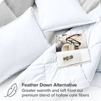 Full size Super Soft Microfiber Down Alternative Comforter Set White
