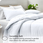 Queen size Super Soft Microfiber Down Alternative Comforter Set White