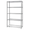 Wire Shelving Starter Kit, 30W x 18D x 63H, 600 - 800 lb. capacity, includes (5) wire shelves and (4) posts, 304 stainless steel