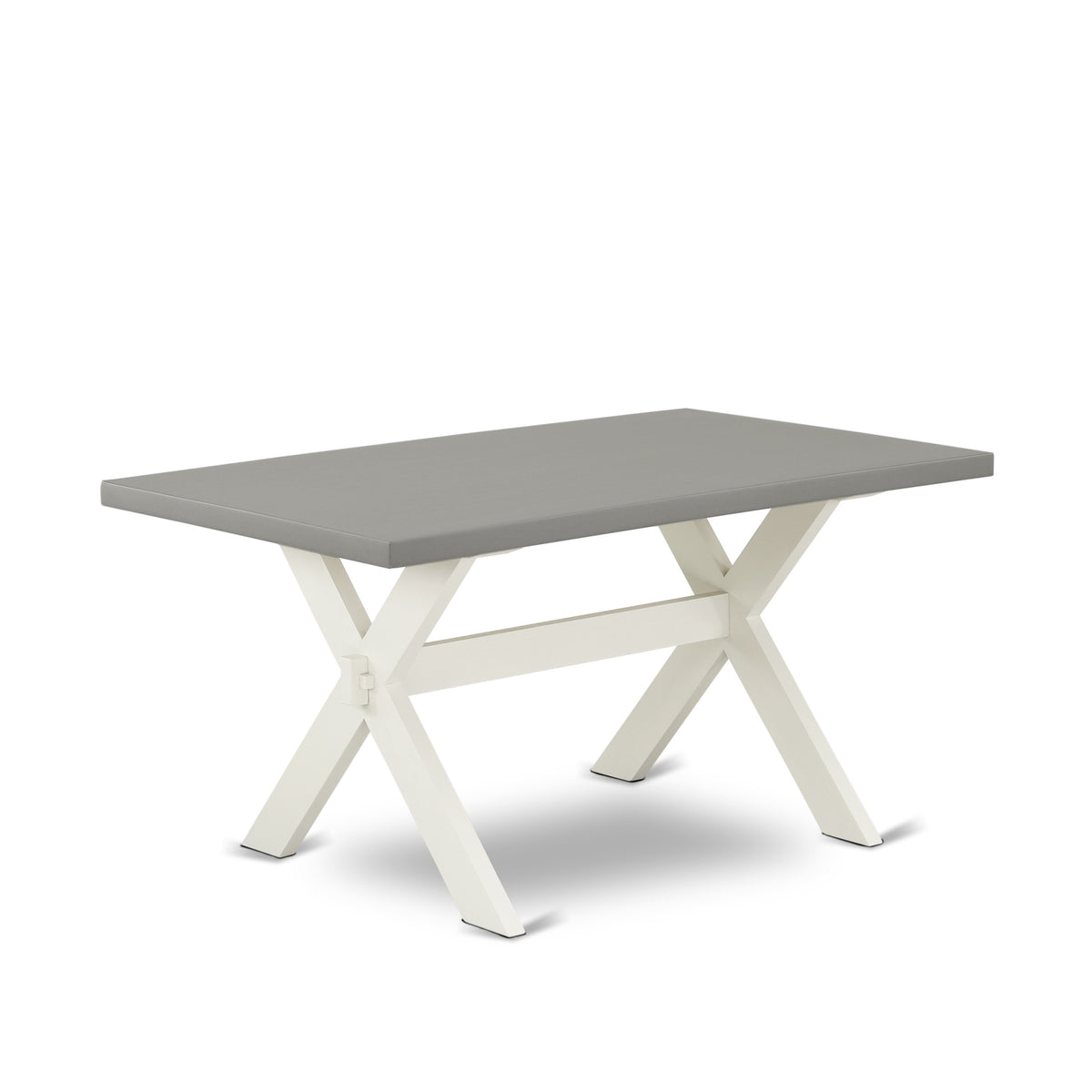 East West Furniture 7Pc Modern Dining Table Set Consists Of 6 Mid Century Modern Dining Chairs With Upholstered Seat Rectangul