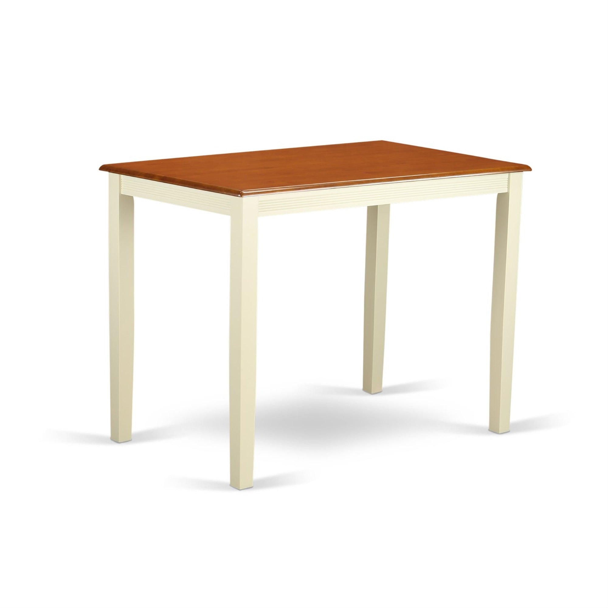 East West Furniture YAGR3-WHI-W 3 Piece Kitchen Counter Set for Small Spaces Contains a Rectangle Dining Room Table and 2 Dining Chairs, 30x48 Inch, Buttermilk & Cherry
