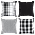 Dii Assorted Black/White Pillow Cover 18X18 Set/4