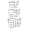 DII Asst White Urban Modern Metal Basket Set/3