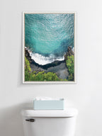 Sylvie Maui Black Sand Beach 1 Framed Canvas by Rachel Bolgov