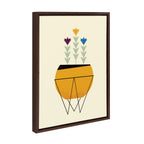 Sylvie Modern Planter Framed Canvas by Amber Leaders Designs