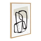 Sylvie Entangled Neutral Framed Canvas by Statement Goods