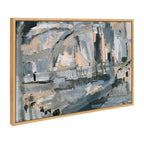 Sylvie Harbor Nights Framed Canvas by Leah Nadeau