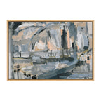 Sylvie Harbor Nights Framed Canvas by Leah Nadeau
