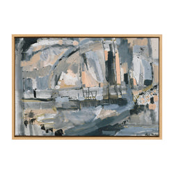 Sylvie Harbor Nights Framed Canvas by Leah Nadeau