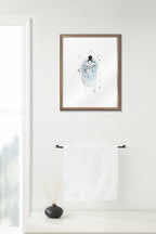 Blake Girl in a Bath Framed Printed Glass by Viola Kreczmer