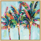 Sylvie Rainbow Coconuts Framed Canvas by Rachel Christopoulos
