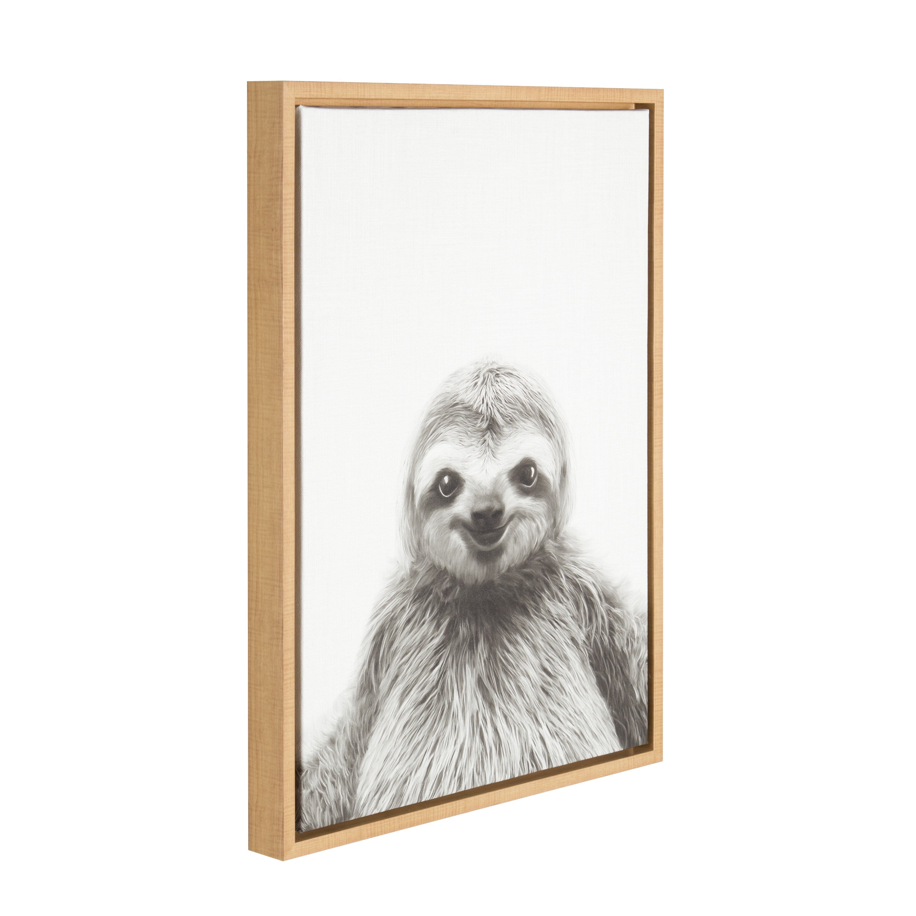 Sylvie Sloth Framed Canvas by Simon Te Tai