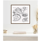 Dinner Club by Gabrielly Guedes Framed Canvas Wall Art Print
