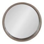 Hutton Round Wood Wall Mirror