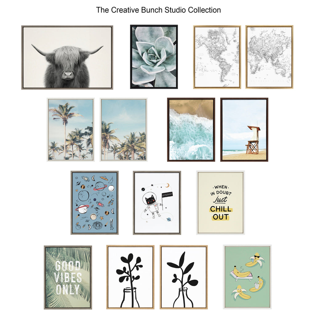 Sylvie Eucalyptus Botanical II Framed Canvas by The Creative Bunch Studio
