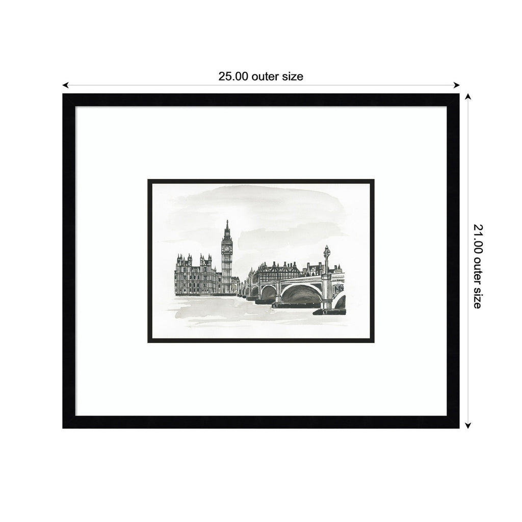 Postcard London by Teju Reval Framed Wall Art Print