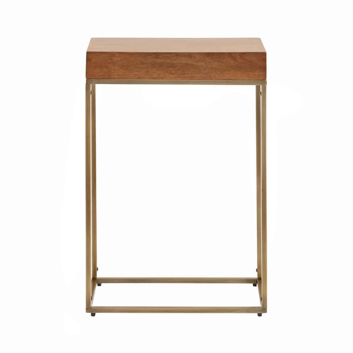 Karlsen Wood and Metal Slim Side Table